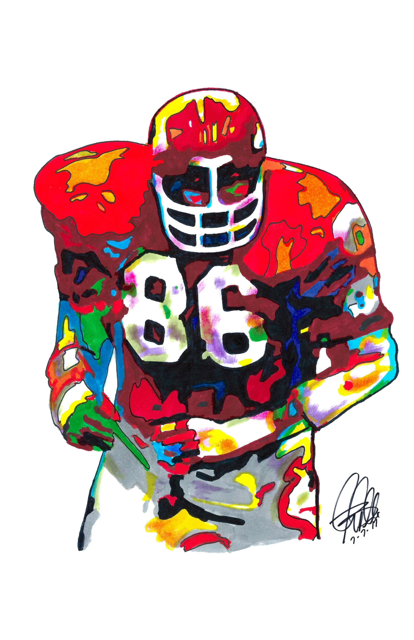 Buck Buchanan Kansas City Chiefs Football Sports Poster Print Wall Art 11x17