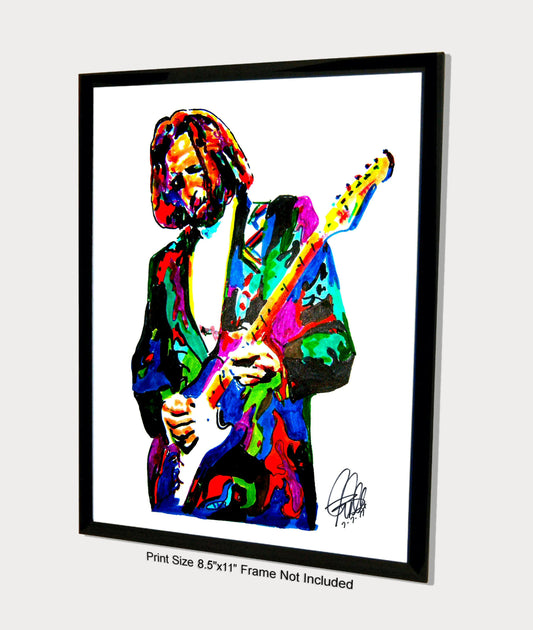Eric Clapton Cream Yardbirds Guitar Blues Rock Music Print Poster Art 8.5x11