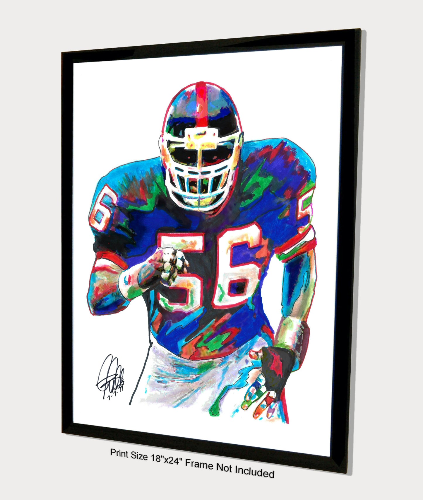 Lawrence Taylor New York Giants LB Football Sports Poster Print Wall Art 18x24