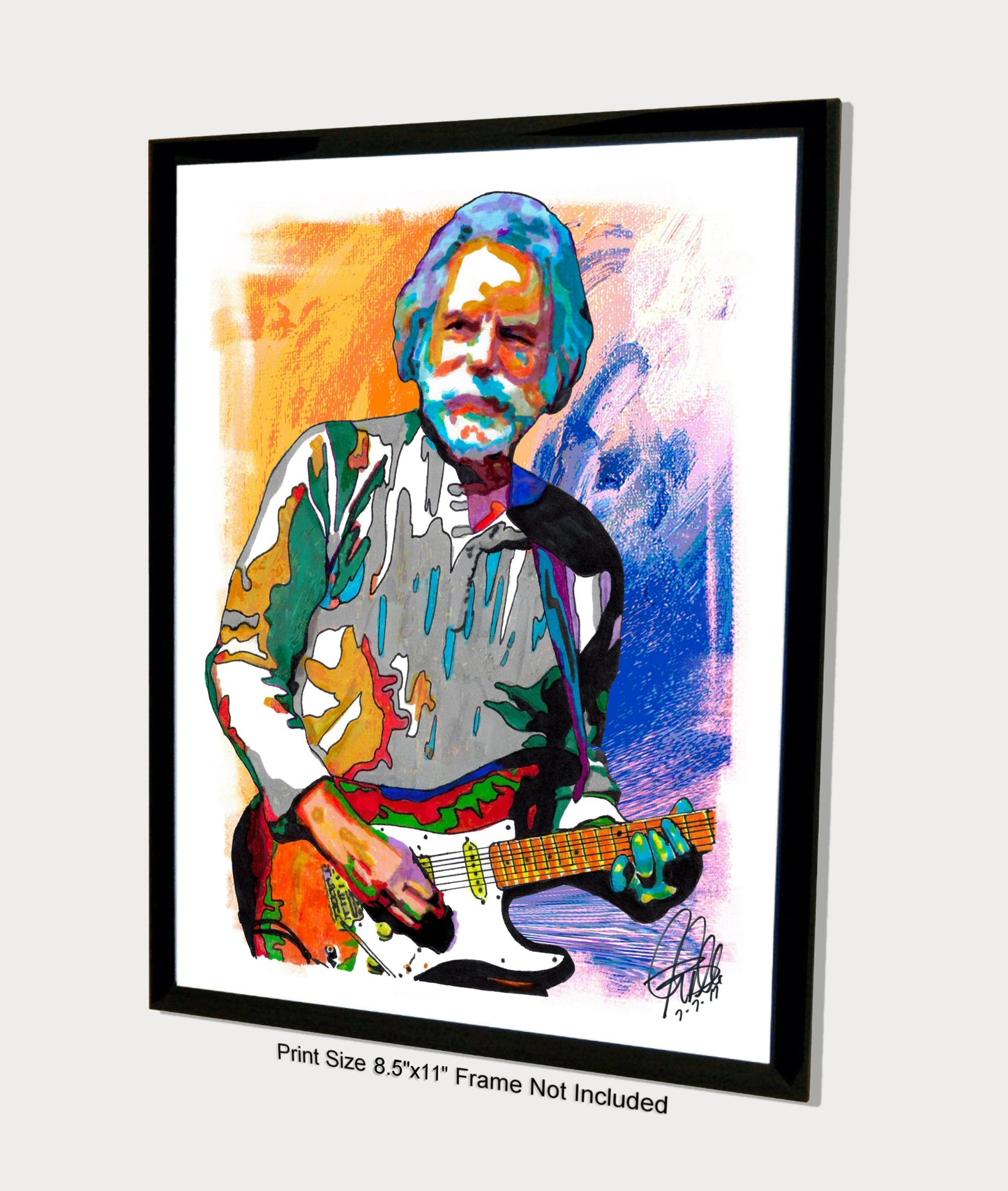 Bob Weir Grateful Dead Guitar Rock Music Poster Print Wall Art 8.5x11