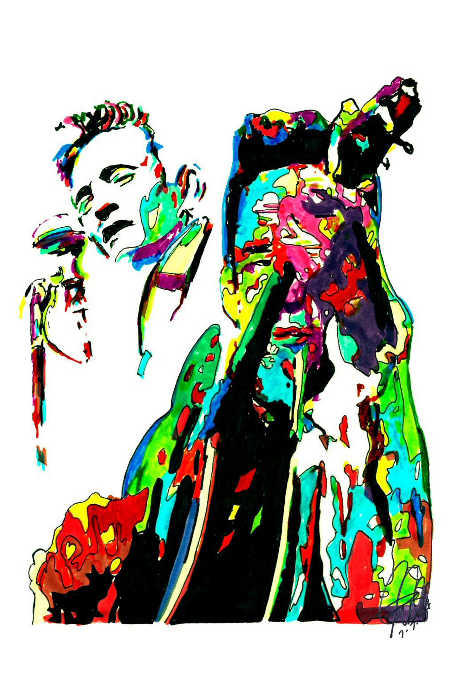 Johnny Cash Singer Guitar Country Music Poster Print Wall Art 11x17