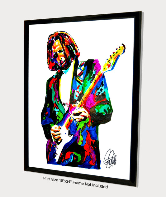 Eric Clapton Cream Yardbirds Guitar Blues Rock Music Print Poster Art 18x24