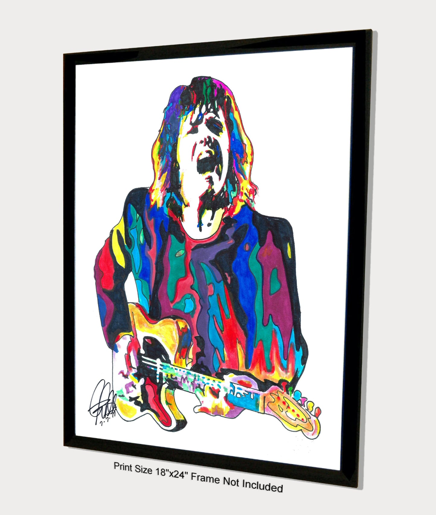 Gary Moore Singer Guitar Rock Music Poster Print Wall Art 18x24