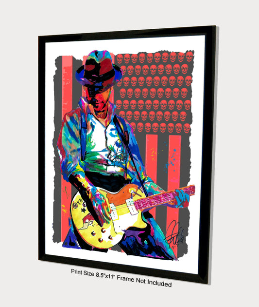 Mike Ness Social Distortion Singer Guitar Music Poster Print Wall Art 8.5x11