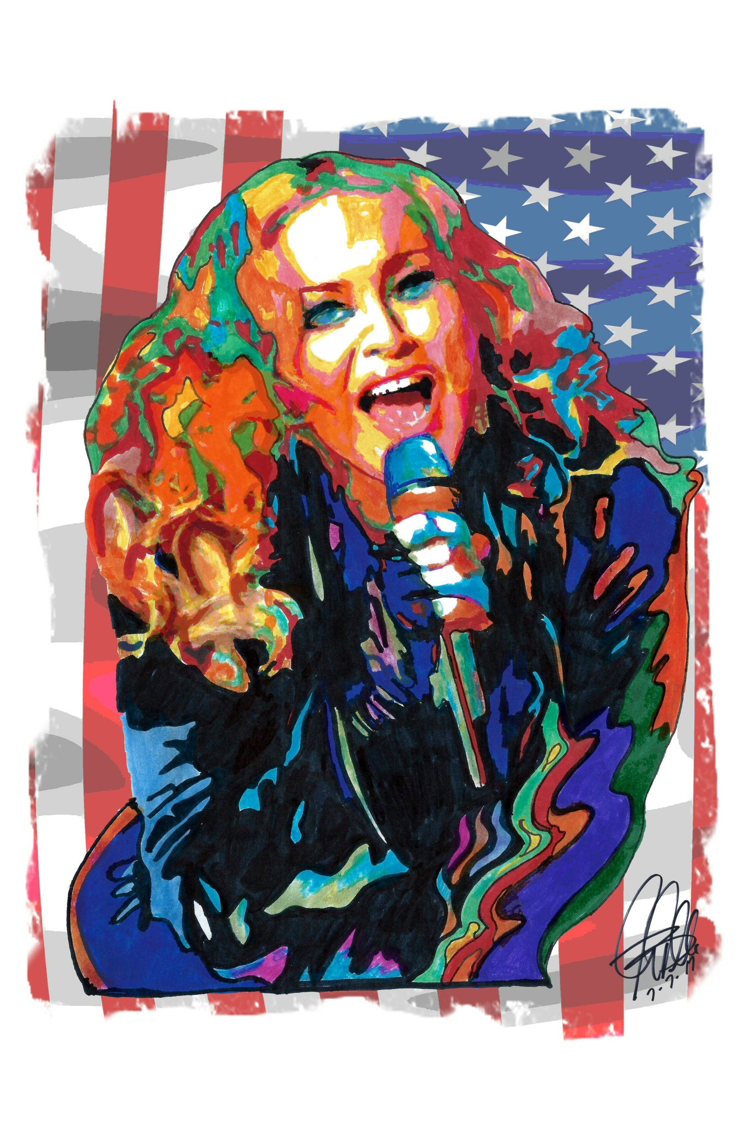 Madonna Singer Dance Rock Music Print Poster Wall Art 11x17