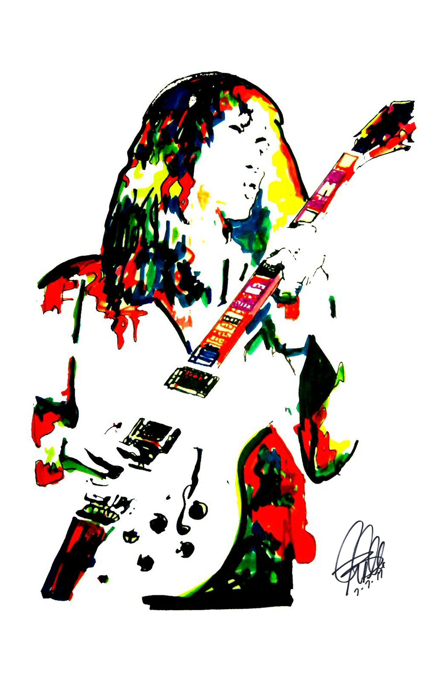 Alex Lifeson Rush Guitar Progressive Rock Music Poster Print Wall Art 11x17