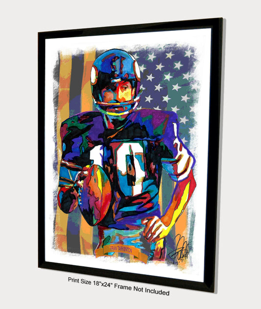 Fran Tarkenton Minnesota Vikings Football Sports Print Poster Wall Art 18x24