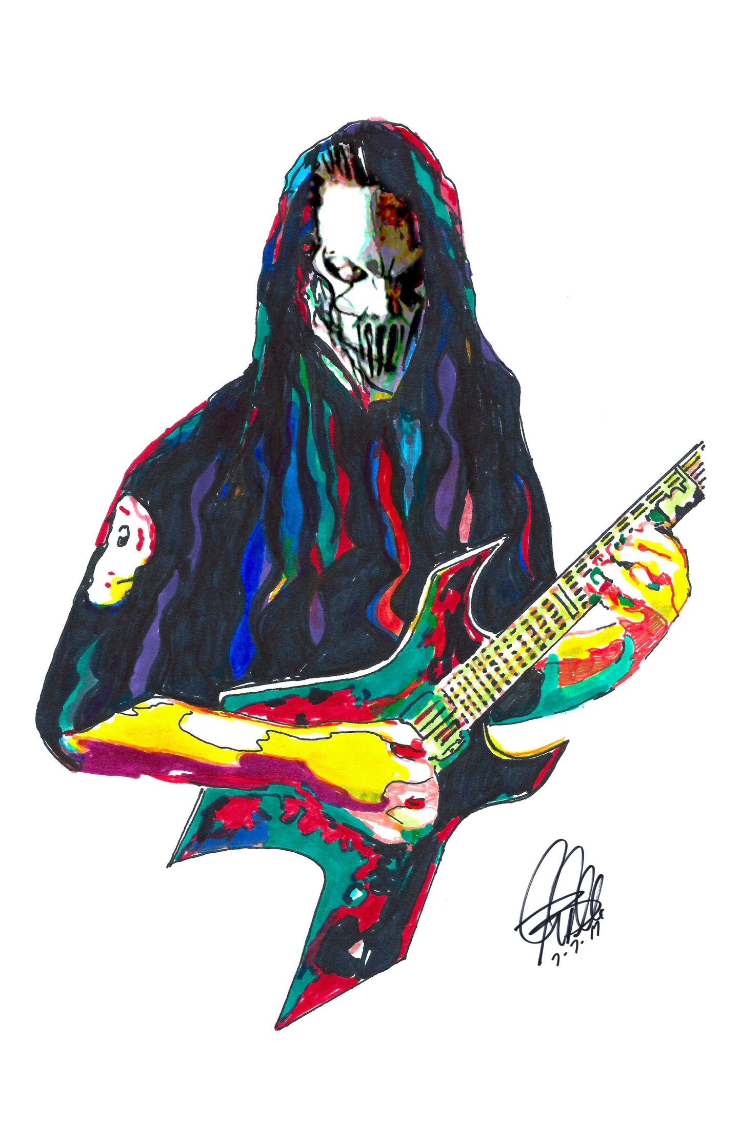 Mick Thomson Slipknot Guitar Heavy Metal Music Poster Print Wall Art 11x17