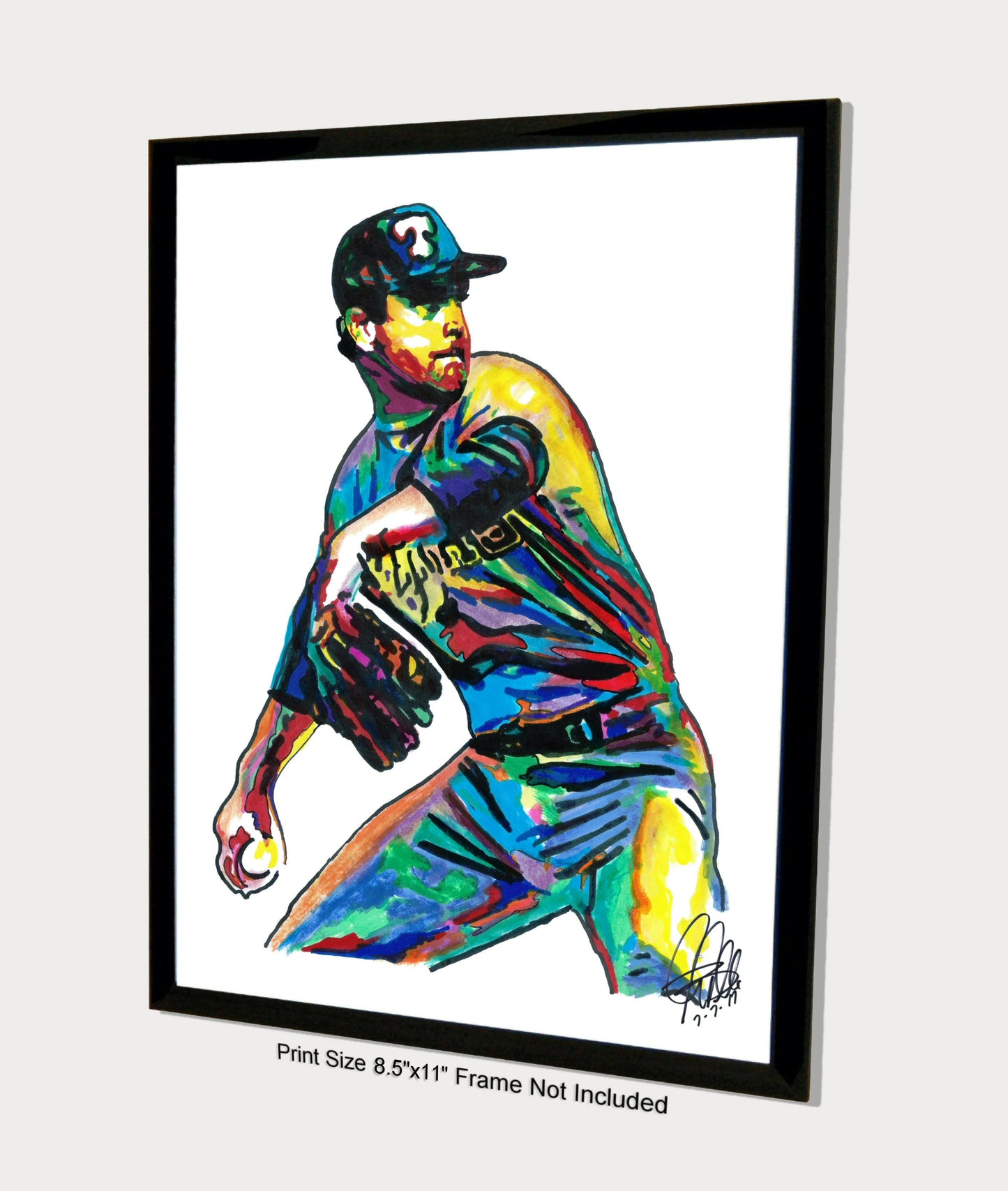 Nolan Ryan Texas Rangers Pitcher Baseball Sports Poster Print Wall Art 8.5x11