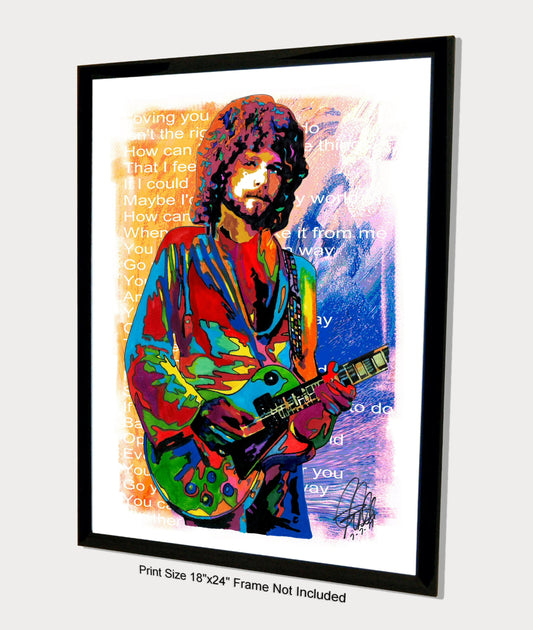 Lindsey Buckingham Fleetwood Mac Guitar Rock Music Poster Print Wall Art 18x24