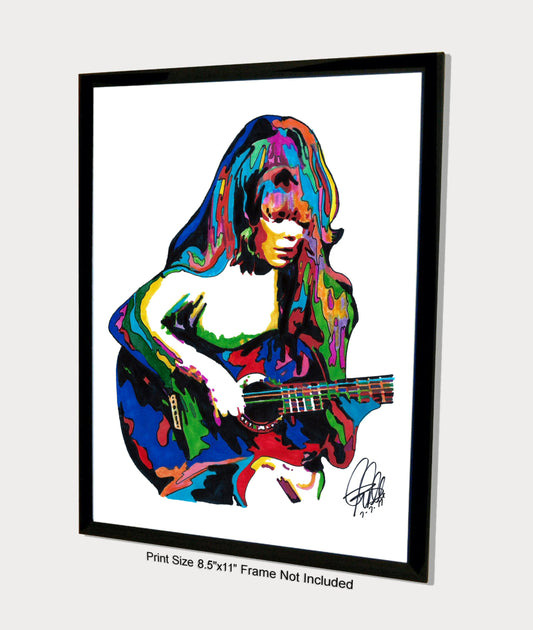 Charo Singer Flamenco Guitar Latin Pop Music Poster Print Wall Art 8.5x11