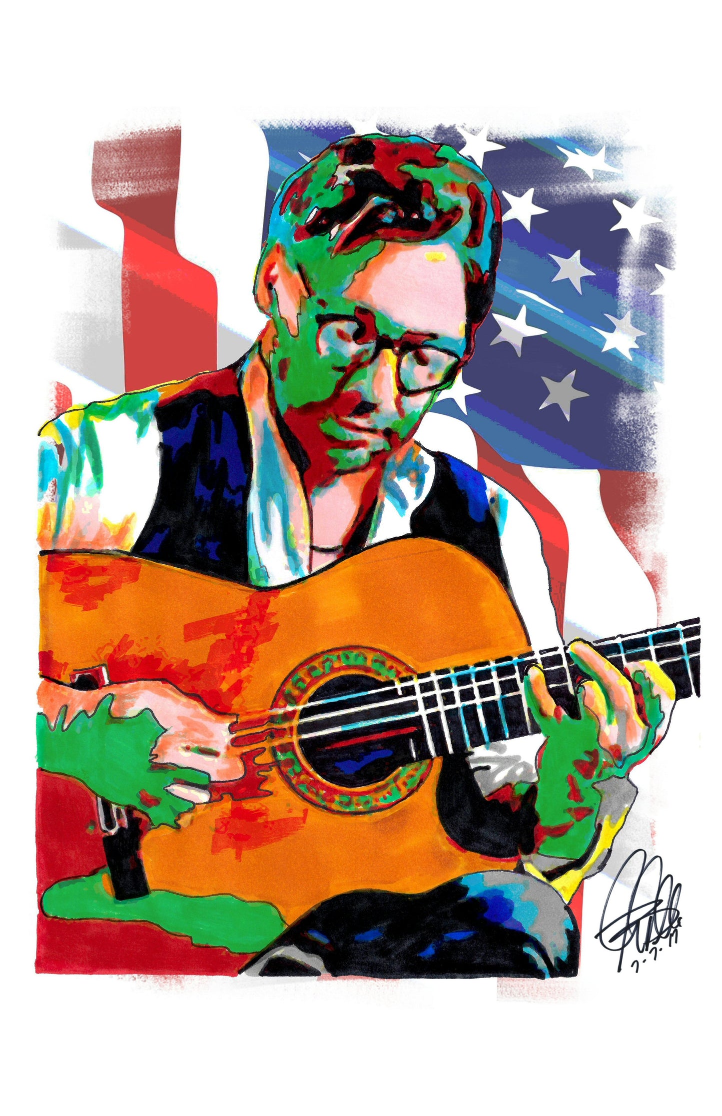 Al Di Meola Guitar Jazz Fusion Music Poster Print Wall Art 11x17