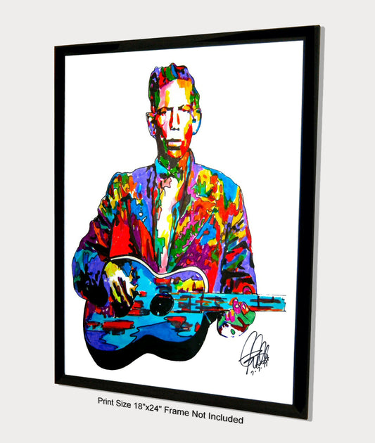 Charlie Patton Slide Guitar Delta Blues Music Print Poster Wall Art 18x24