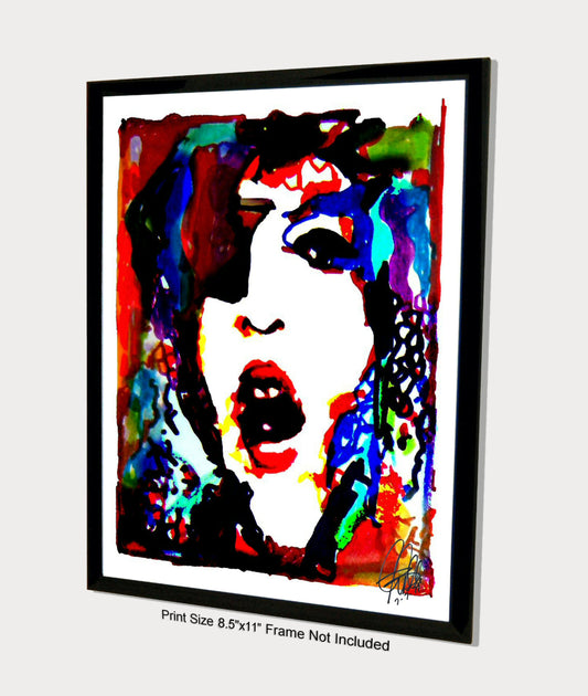 Paul Stanley Kiss Guitar Hard Rock Music Poster Print Wall Art 8.5x11