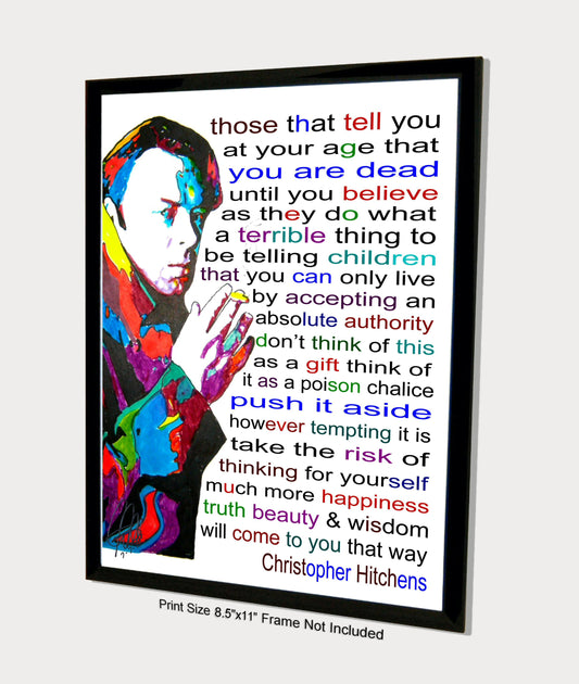 Christopher Hitchens Columnist Journalist Vanity Fair Poster Print 8.5x11