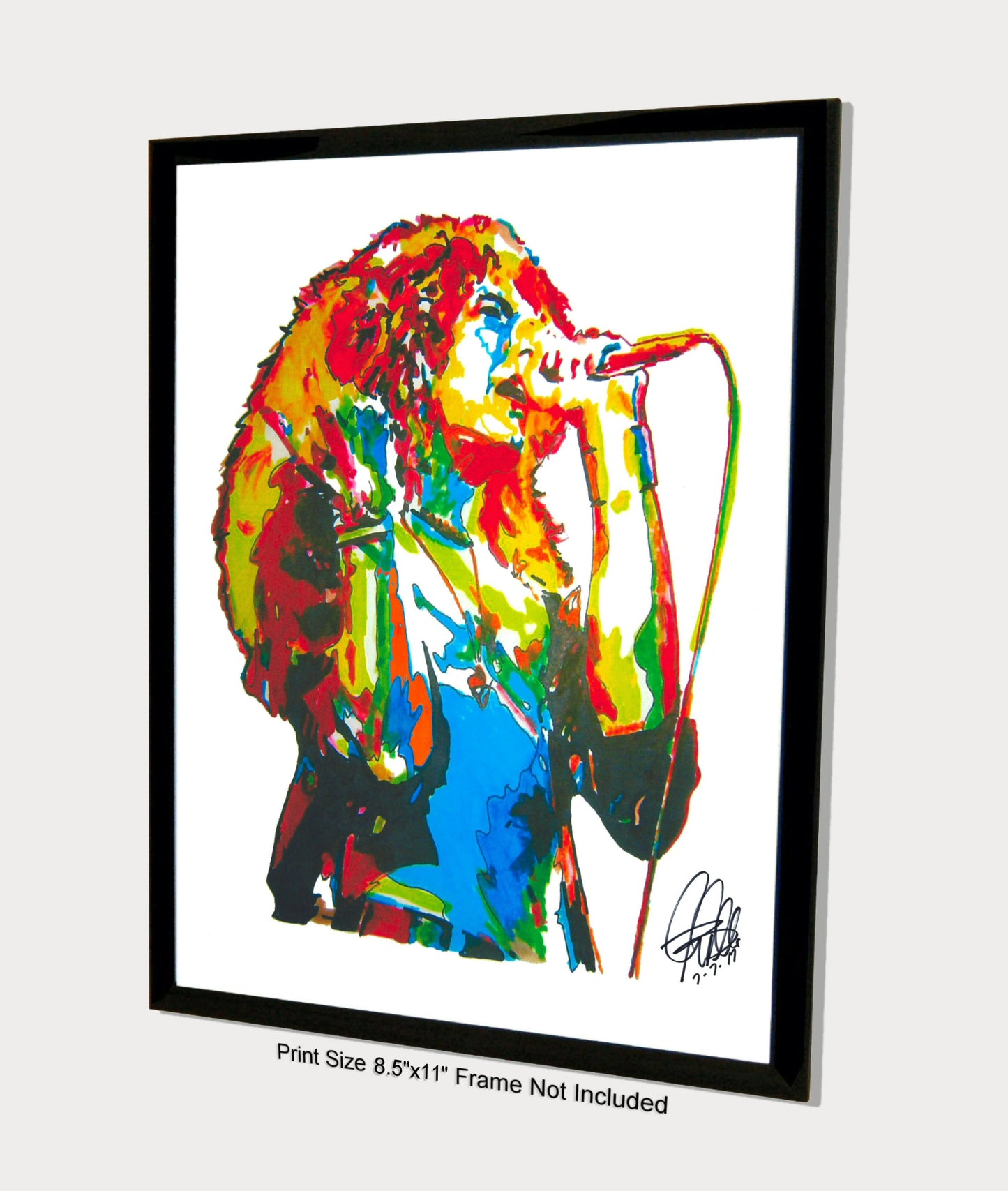 Robert Plant Led Zeppelin Singer Hard Rock Music Poster Print Wall Art 8.5x11