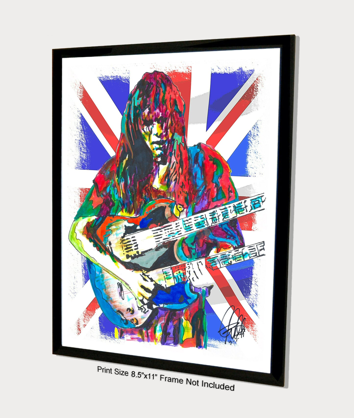 Steve Howe Yes Guitar Progressive Rock Print Poster Wall Art 8.5x11