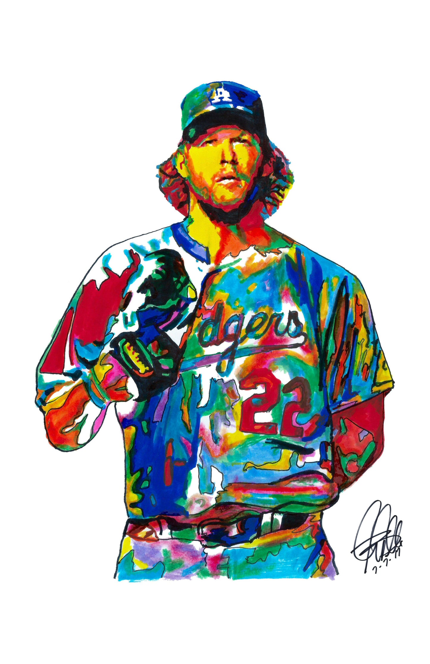 Clayton Kershaw Los Angeles Dodgers Baseball Sports Poster Print Wall Art 11x17