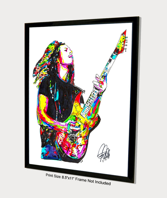 Kirk Hammett Metallica Guitar Rock Poster Metal Print Wall Art 8.5x11