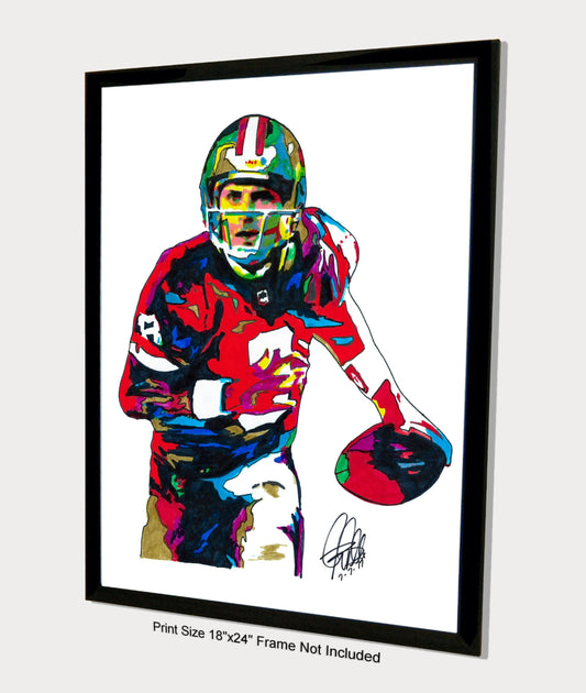 Steve Young San Francisco 49ers QB Football Sports Poster Print Wall Art 18x24