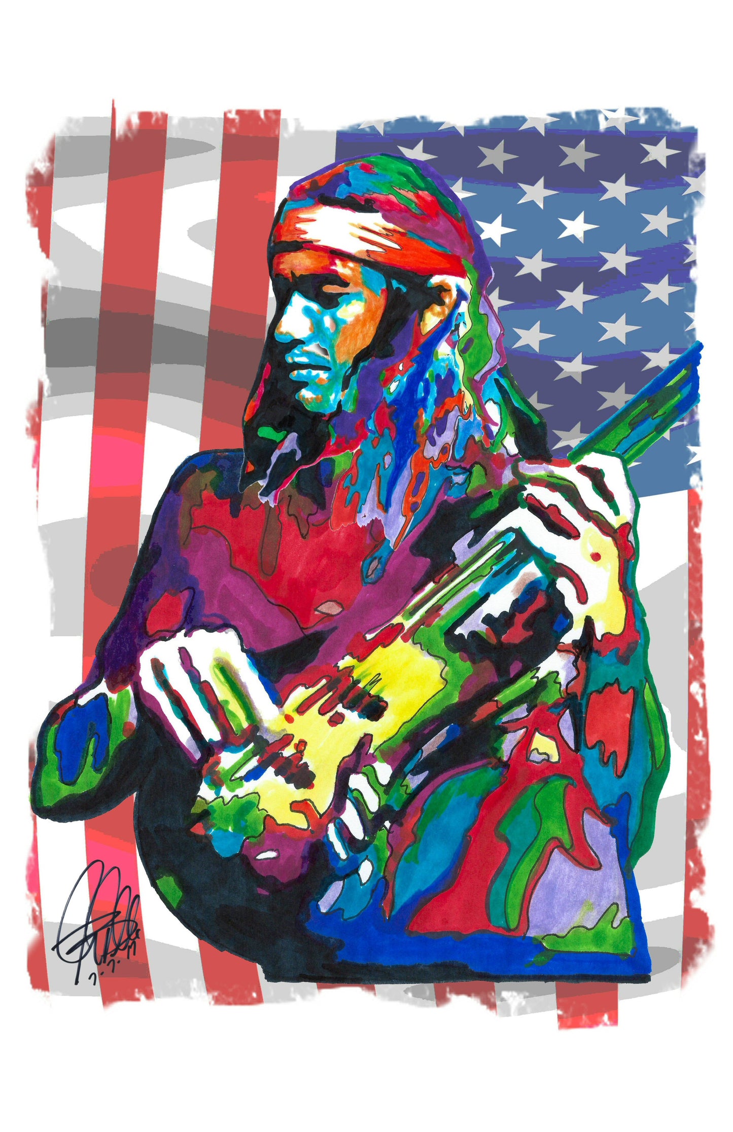 Jaco Pastorius Bass Guitar Jazz Music Poster Print Wall Art 11x17