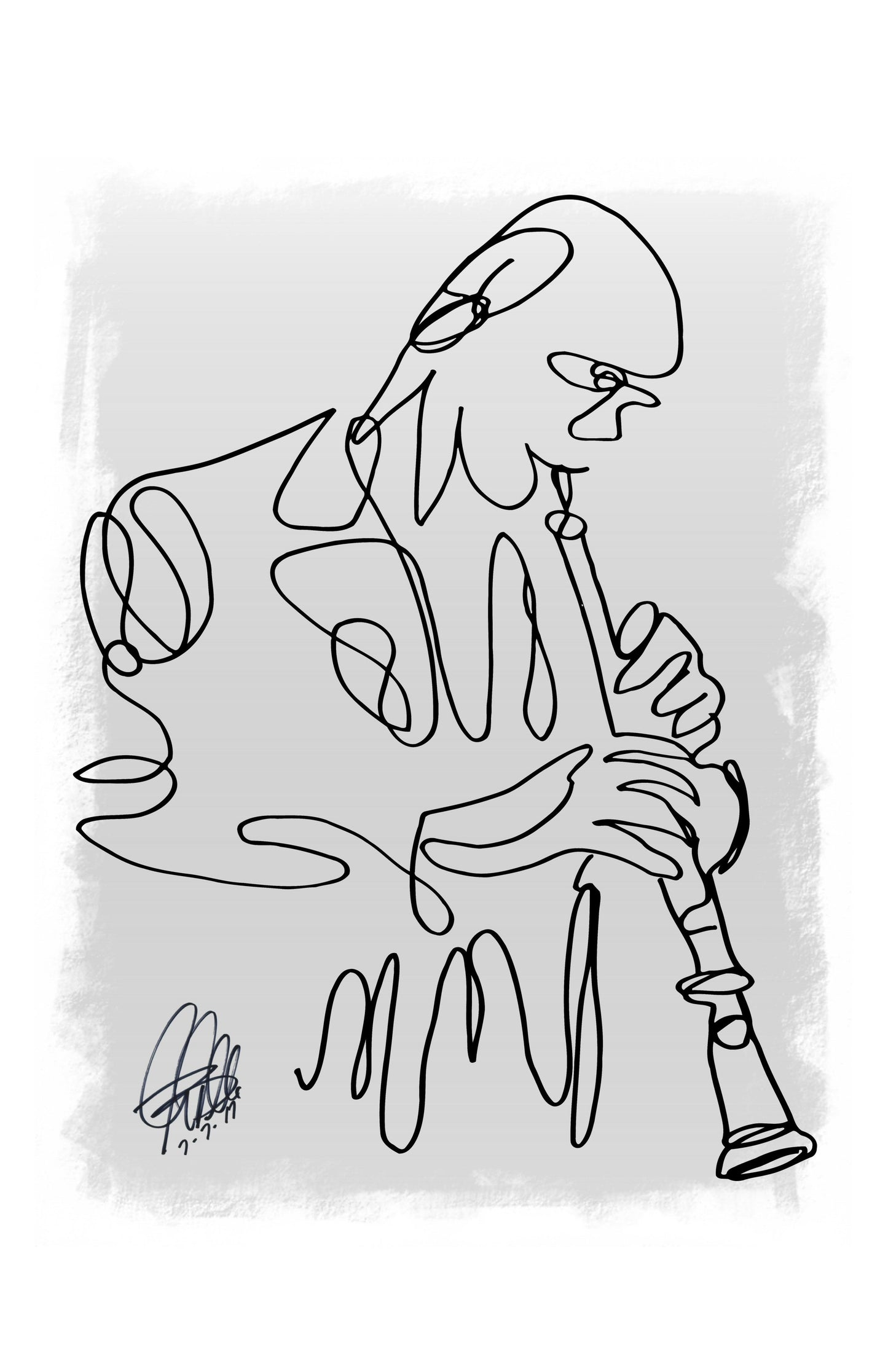 Clarinet Player Classical Music Poster Print Wall Art 11x17