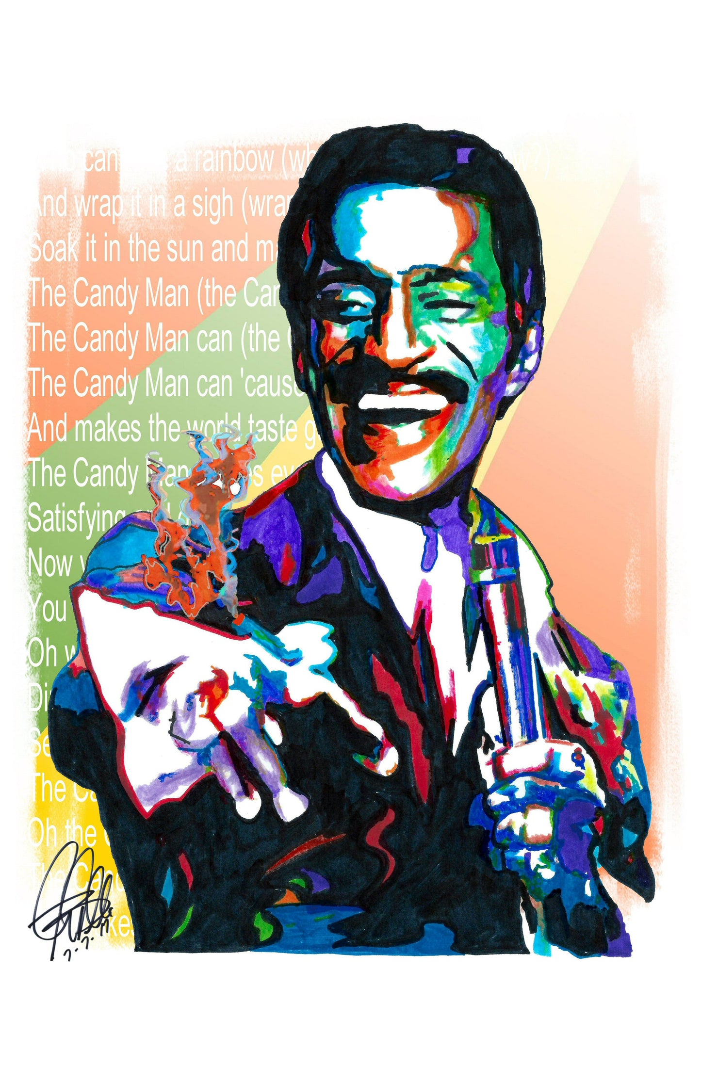 Sammy Davis Jr Singer The Candy Man Big Band Music Poster Print Wall Art 11x17