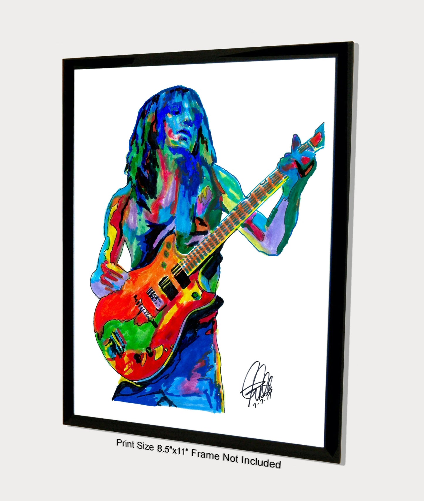 Malcolm Young ACDC Guitar Rock Music Print Poster Wall Art 8.5x11