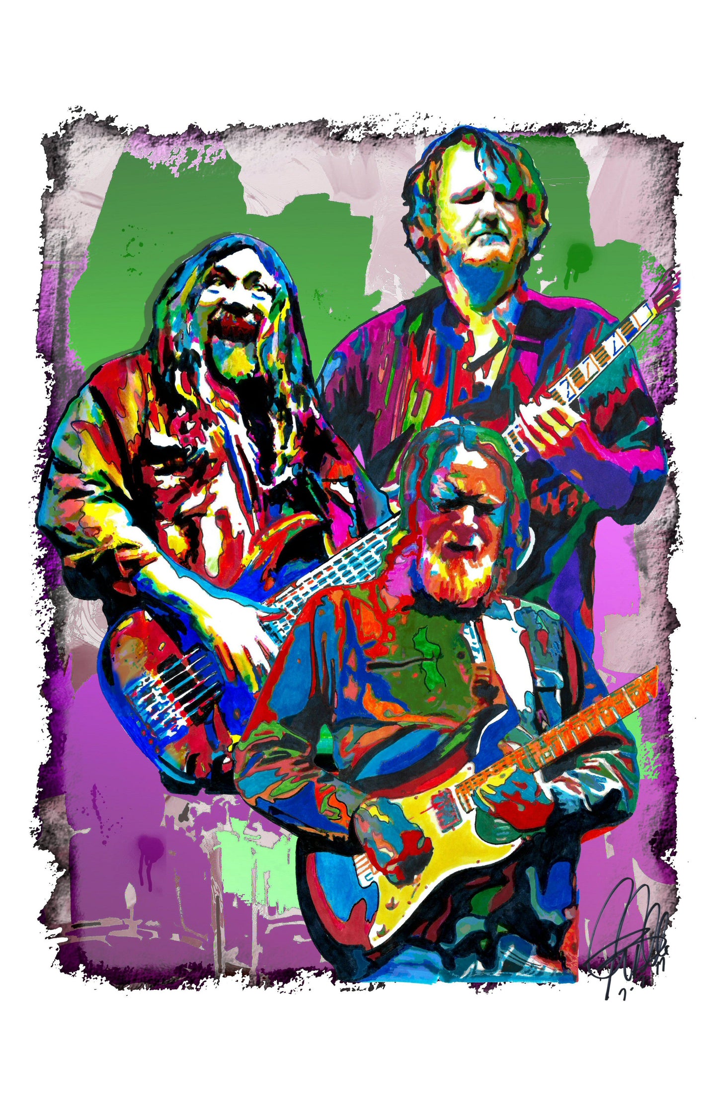 John Bell Dave Schools Jimmy Herring Rock Music Poster Print Wall Art 11x17