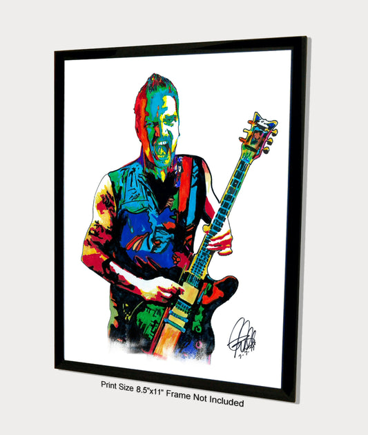 Dan Donegan Disturbed Guitar Rock Music Poster Print Wall Art 8.5x11