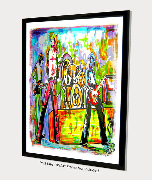 Led Zeppelin Hard Rock Music Poster Print Wall Art 18x24