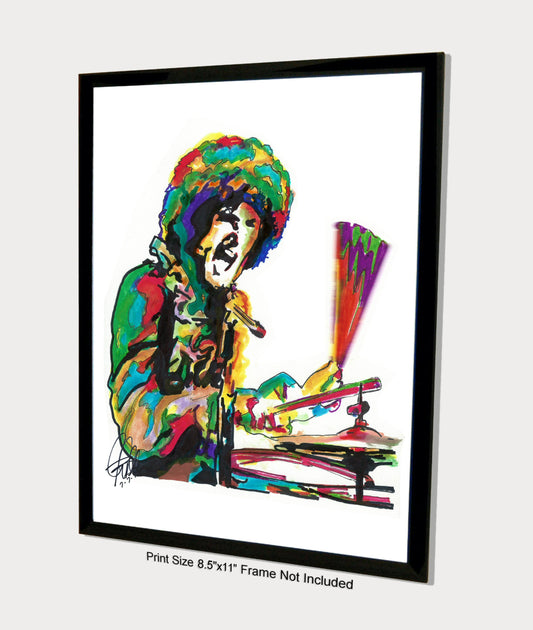 Mitch Mitchell Jimi Hendrix Experience Drums Music Poster Print Wall Art 8.5x11