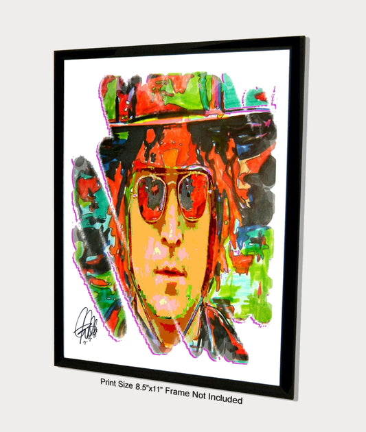 John Lennon The Beatles Guitar Rock Music Poster Print Wall Art 8.5x11