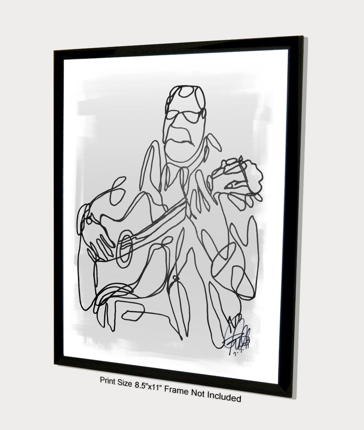 Classical Guitar Player Music Poster Print Wall Art 8.5x11