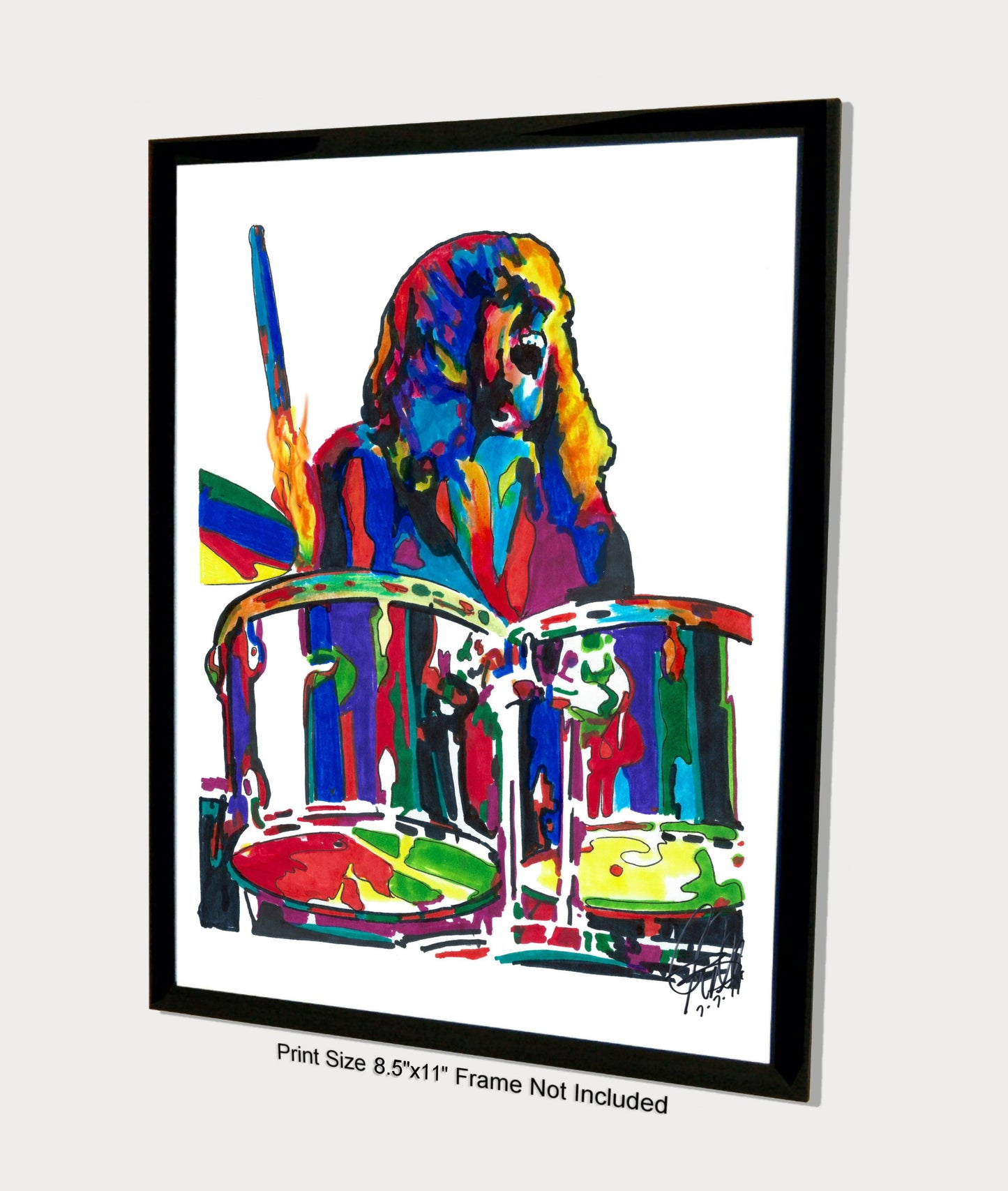 Alan White Yes Drums Rock Music Poster Print Wall Art 8.5x11