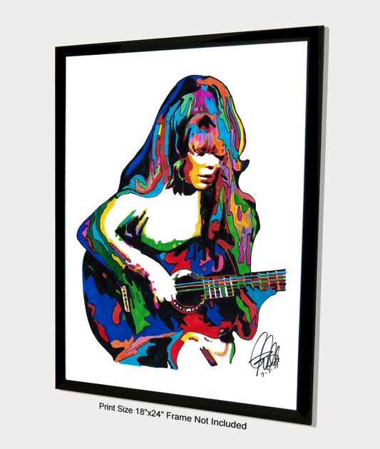 Charo Singer Flamenco Guitar Latin Pop Music Poster Print Wall Art 18x24