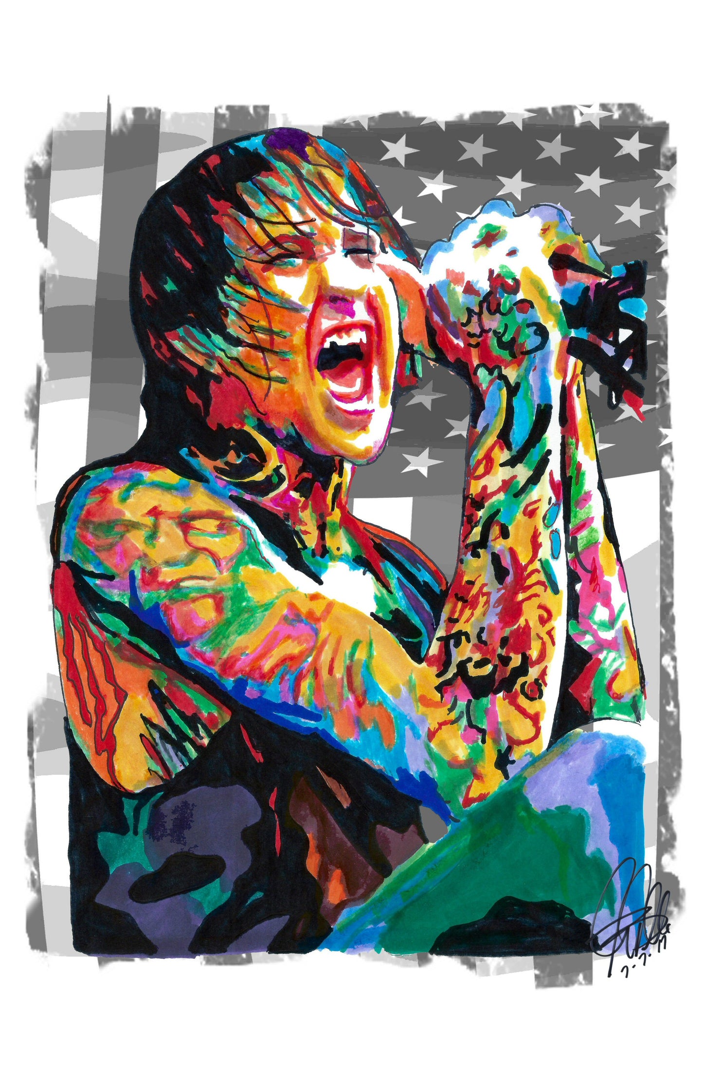 Mitch Lucker Suicide Silence Deathcore Music Poster Print Wall Art 11x17