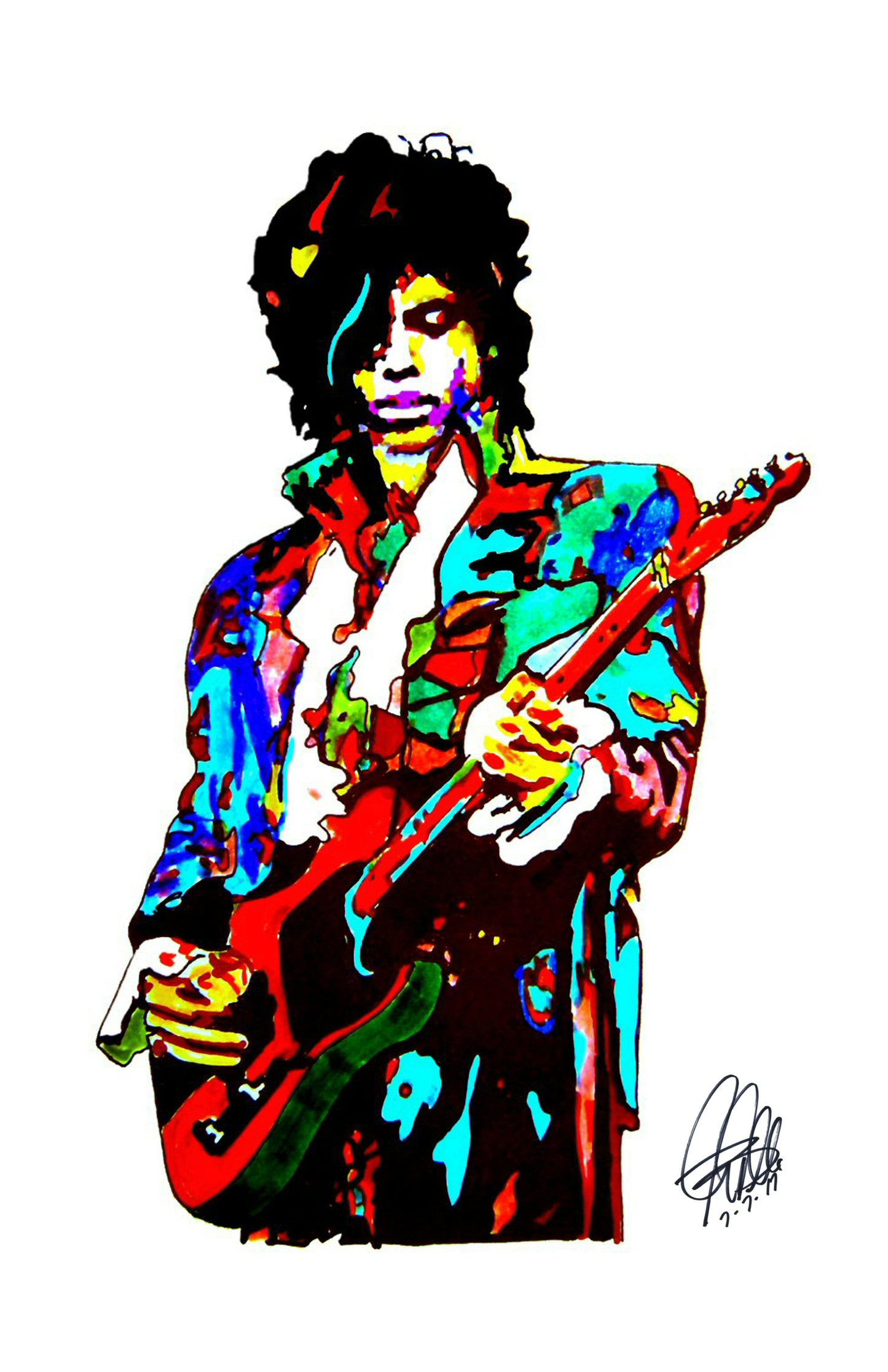 Prince Singer Guitar Pop Rock Music Poster Print Wall Art 11x17