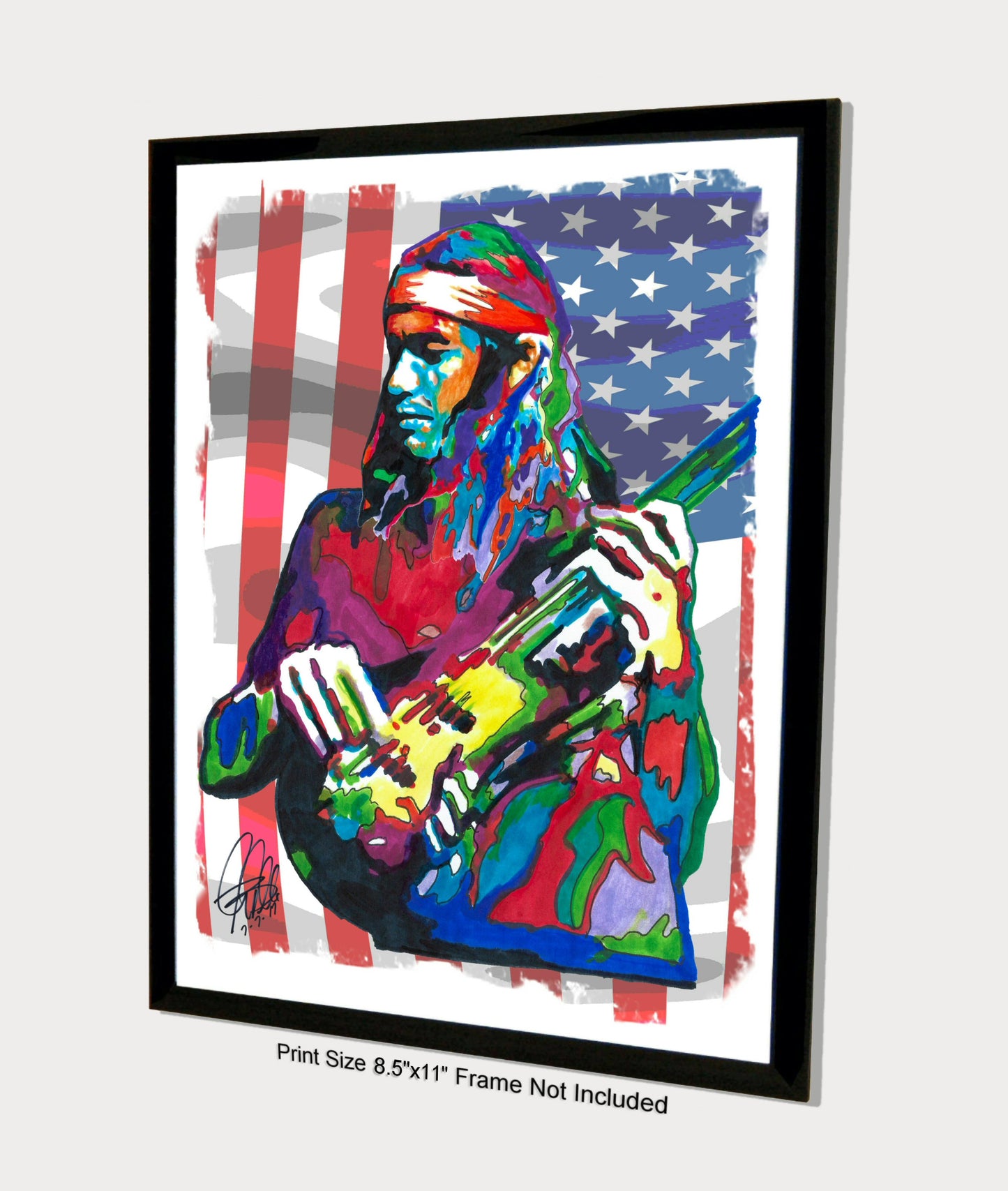 Jaco Pastorius Bass Guitar Jazz Music Poster Print Wall Art 8.5x11