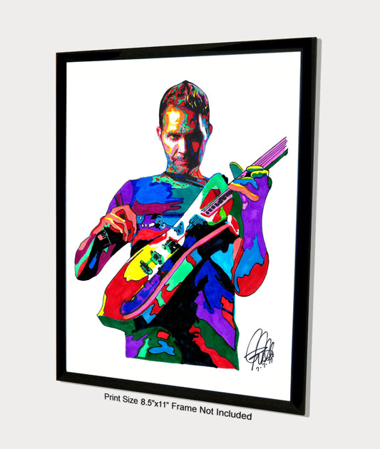 Paul Gilbert MR Big Guitar Rock Music Poster Print Wall Art 8.5x11