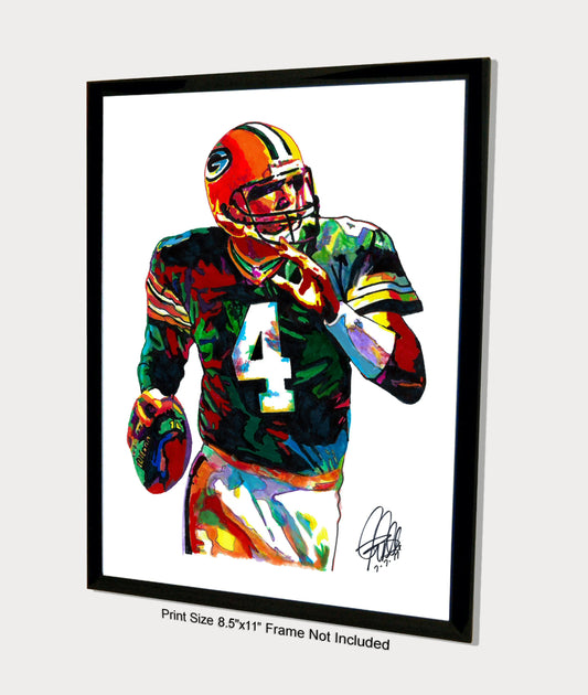 Brett Favre Green Bay Packers QB Football Sports Poster Print Art 8.5x11