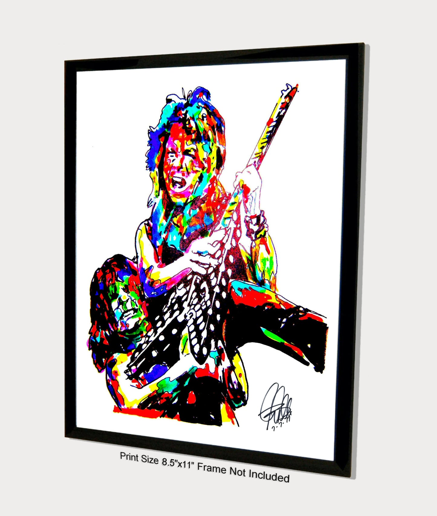 Randy Rhoads Ozzy Guitar Hard Rock Music Poster Print Wall Art 8.5x11