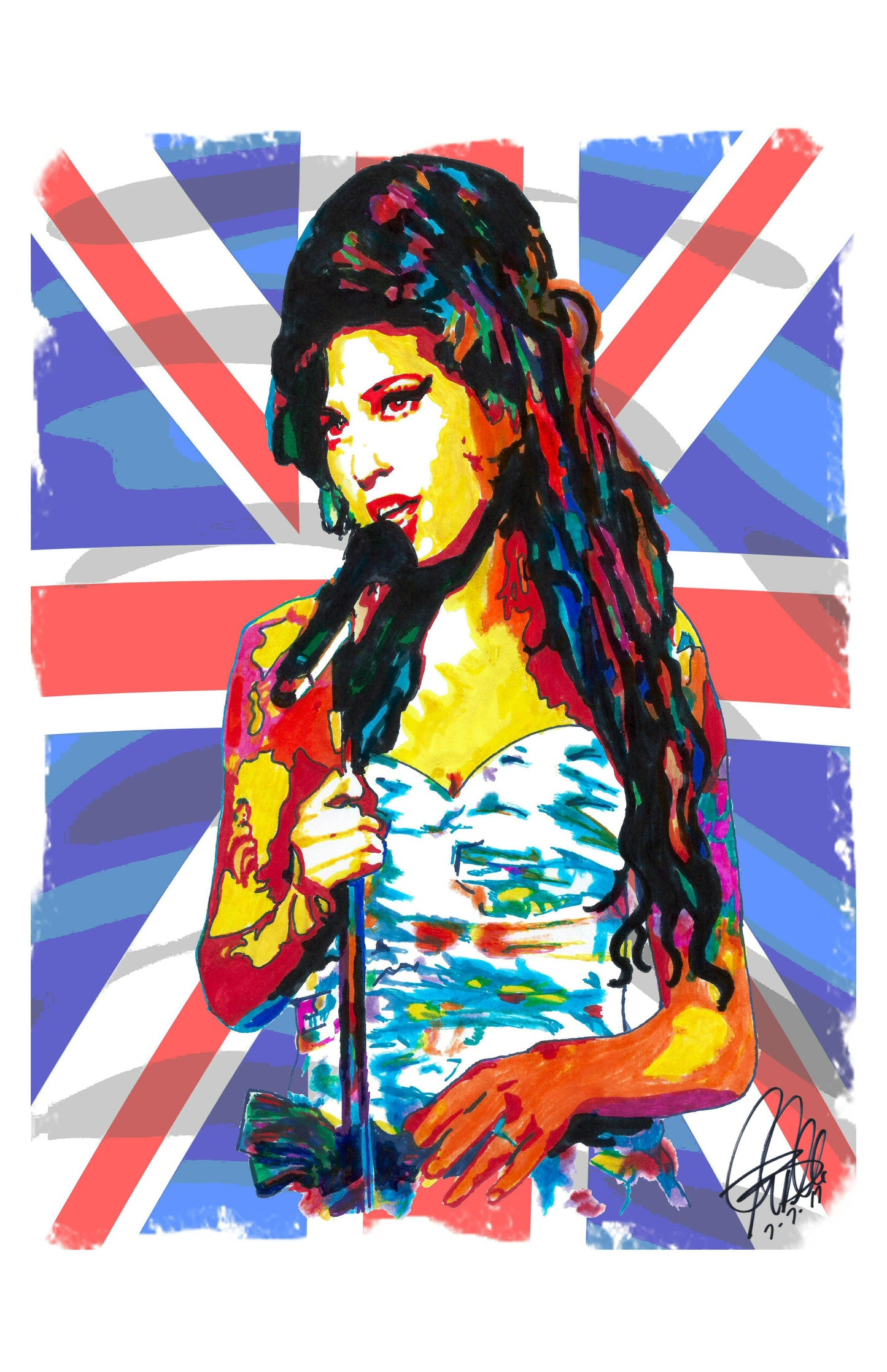 Amy Winehouse Singer Jazz Soul Music Print Poster Wall Art 11x17