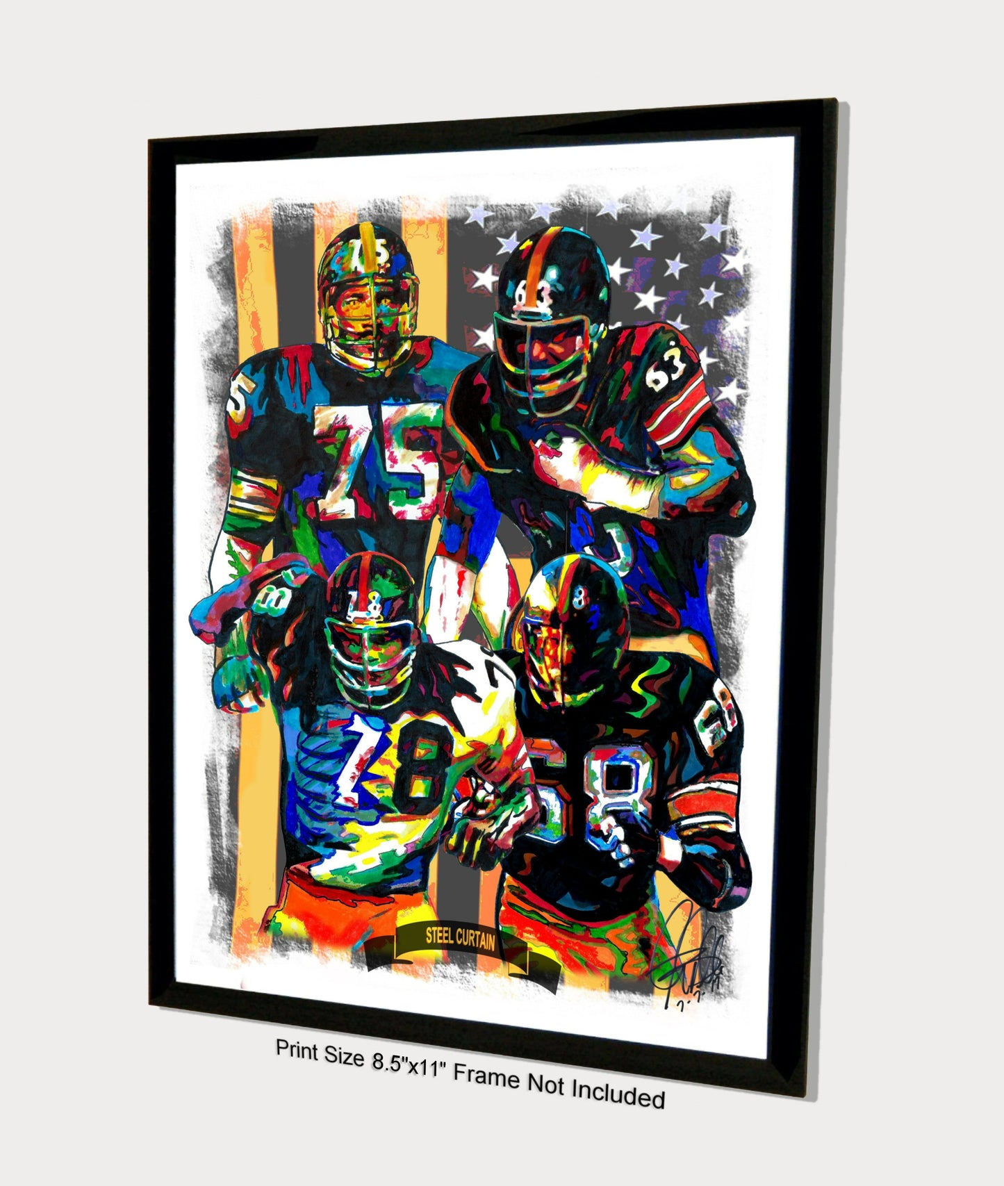 Steel Curtain Steelers Football Sports Print Poster Wall Art 8.5x11