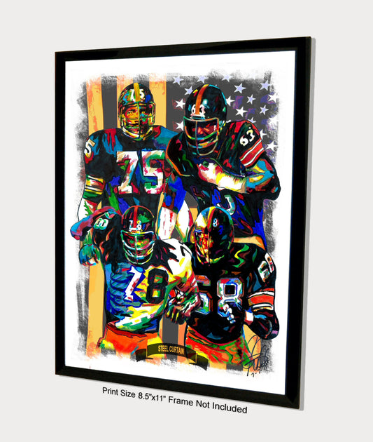 Steel Curtain Steelers Football Sports Print Poster Wall Art 8.5x11