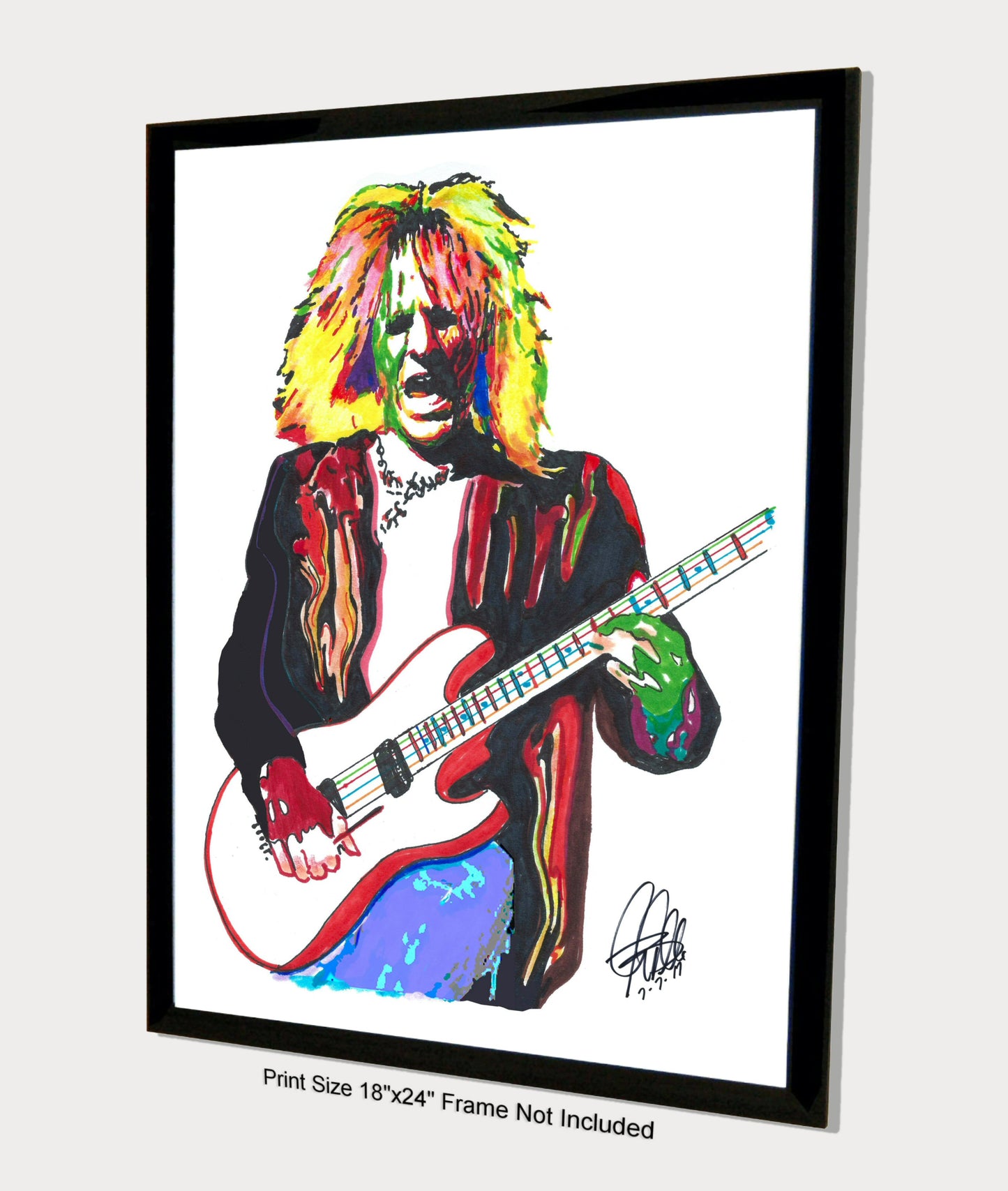 CC DeVille of Poison Guitar Hard Rock Music Poster Print Wall Art 18x24