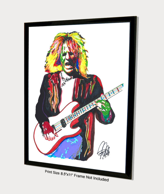 CC DeVille Poison Guitar Hard Rock Music Poster Print Wall Art 8.5x11