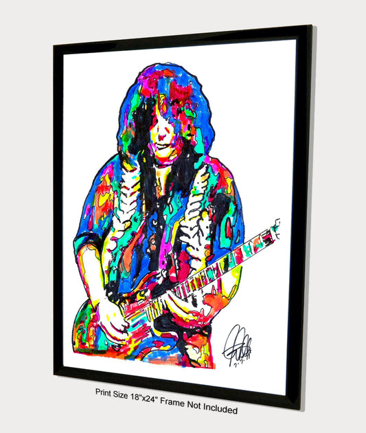 Lesley West Guitar Rock Music Poster Print Wall Art 18x24