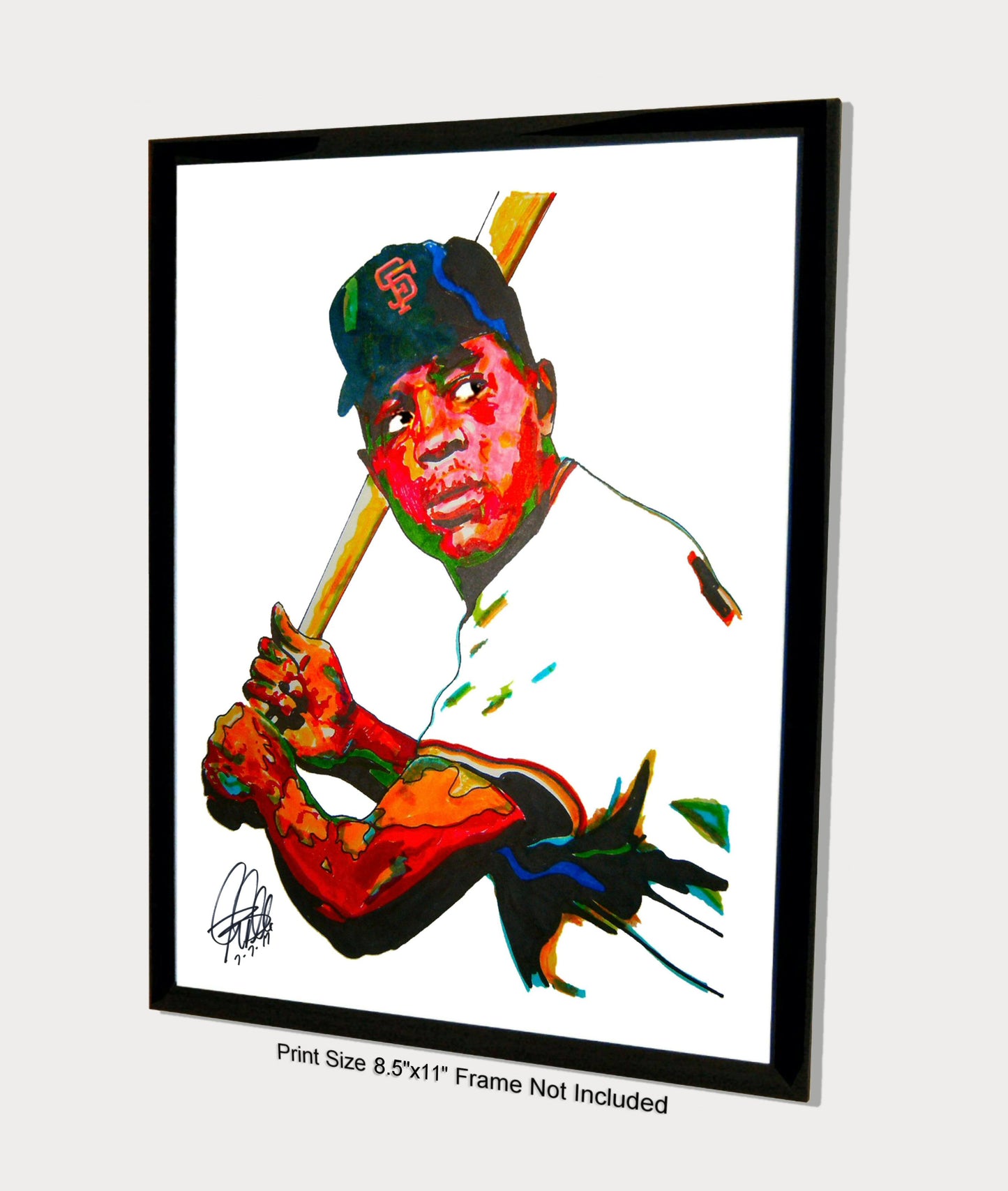 Willie Mays San Francisco Giants Sports Poster Print Wall Art 8.5x11