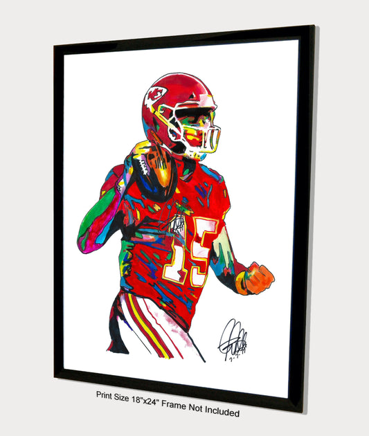 Patrick Mahomes Kansas City Chiefs Football Sports Poster Print Wall Art 18x24